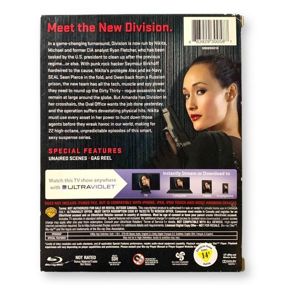 🍁2/$30🍁Nikita: The Complete Third Season (Blu-ray Disc, 4-Disc Set, Canadian) - Picture 2 of 7